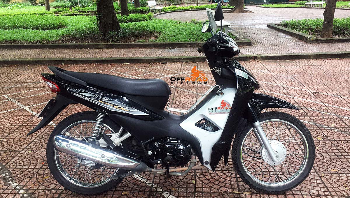 Vietnam Motorcycle Motorbike Tours - Hanoi Bike fleet: Honda step-through moped Wave Alpha 110cc